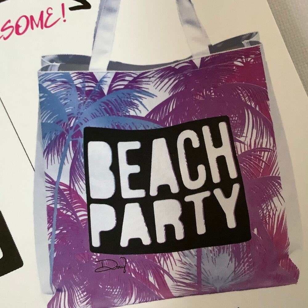 Sunlily Beach Party Color Changing Summer Tote Bag - UV Reactive - Beach Bag